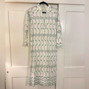 SAIL TO SABLE X SARAH & MOLLY - White Floral Long Sleeve Dress